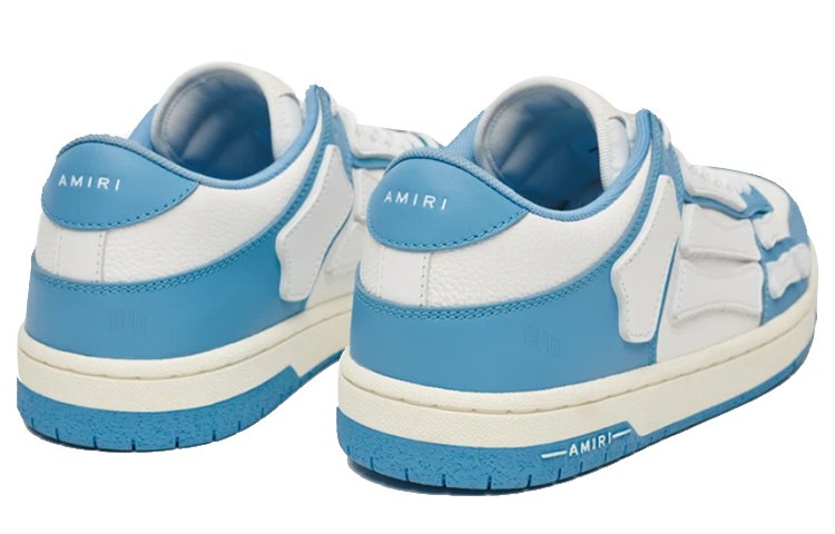AMIRI Skel-Top Low White Blue
