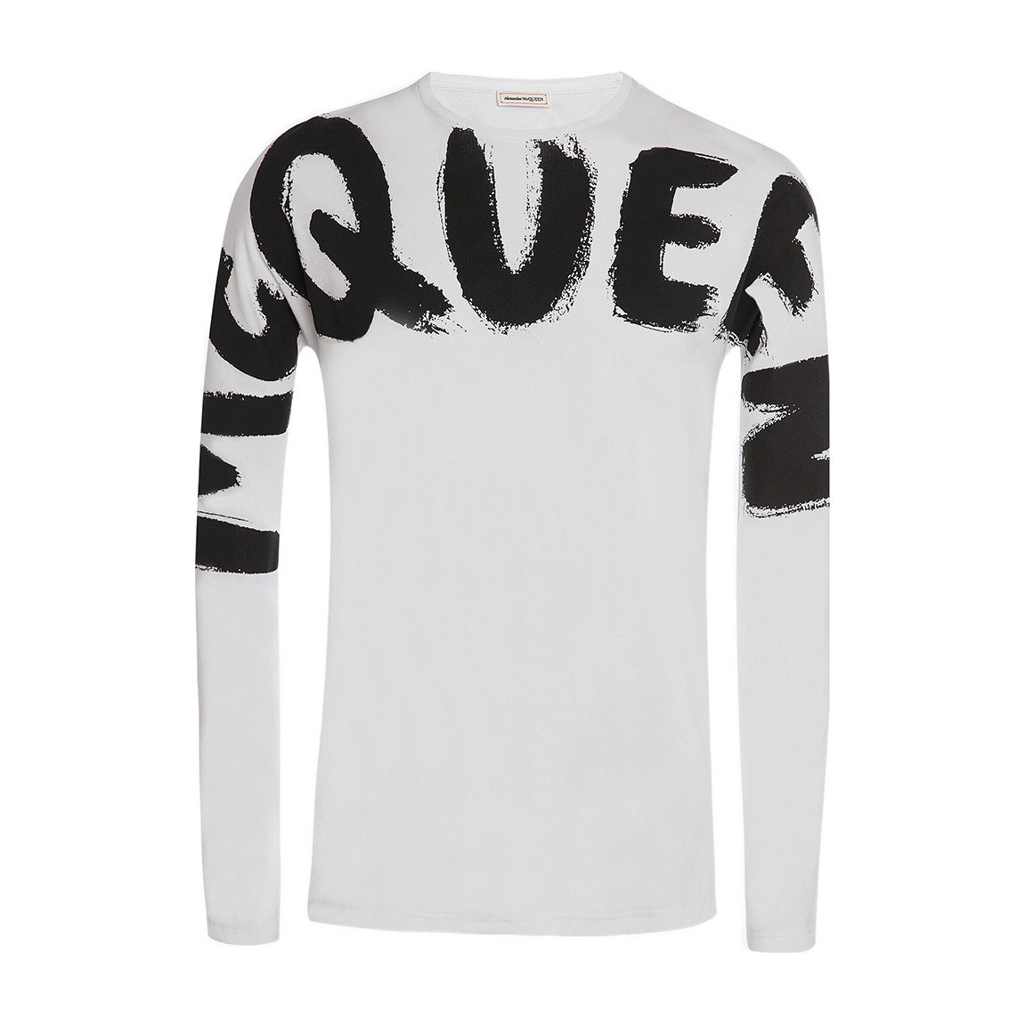 Alexander McQueen FW22 Logo Crewneck Long Sleeve Tee White