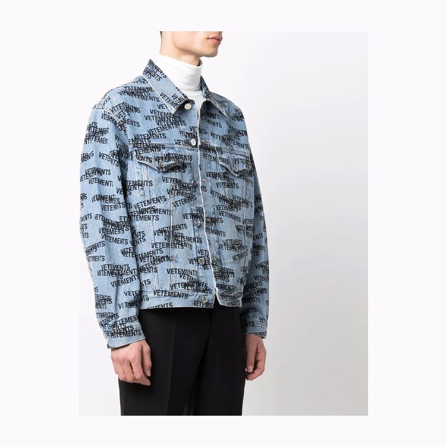 Vetements Logo Denim Jacket