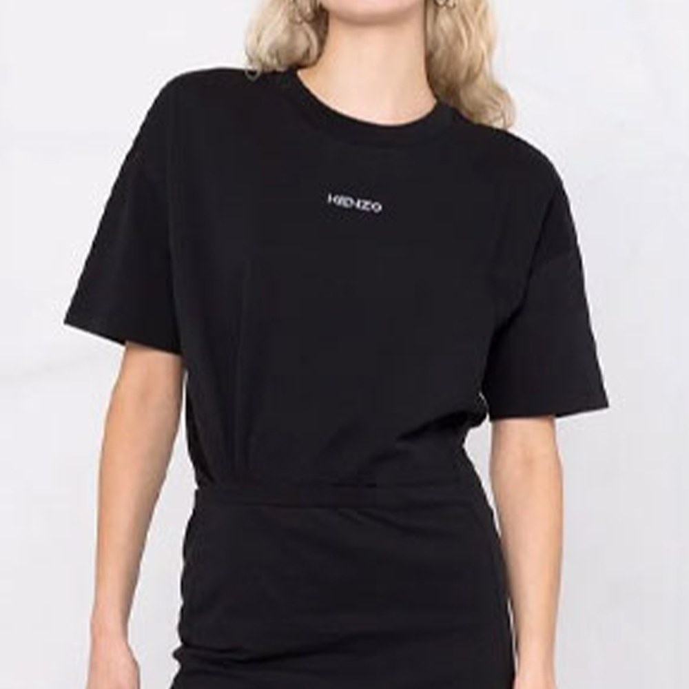 KENZO SS21 Logo Print Dress Black