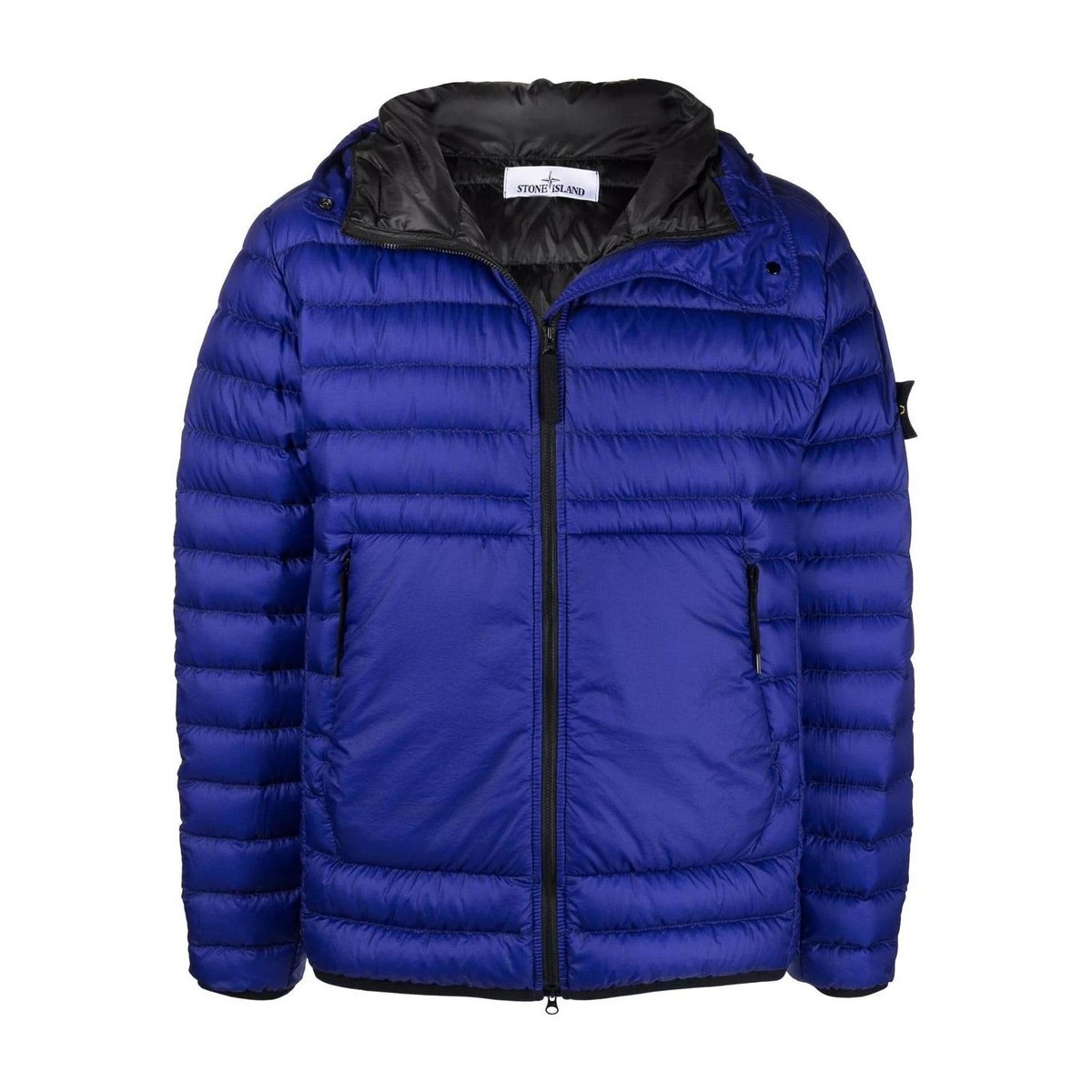 Stone Island Hooded Down Jacket Blue