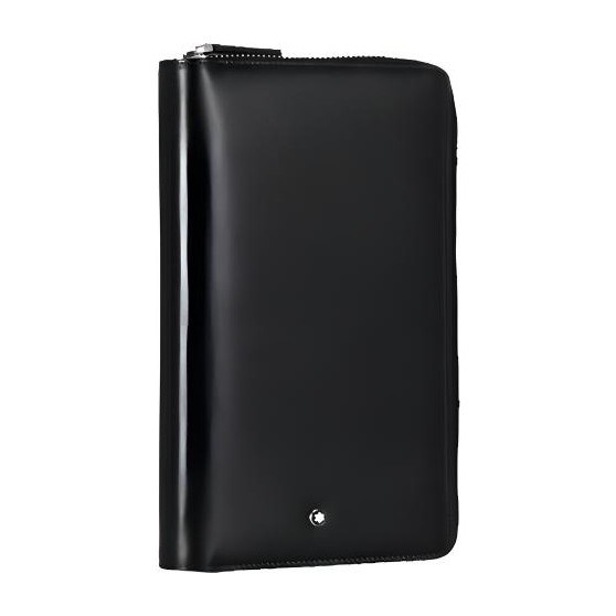Montblanc Leather Zip Wallet Black