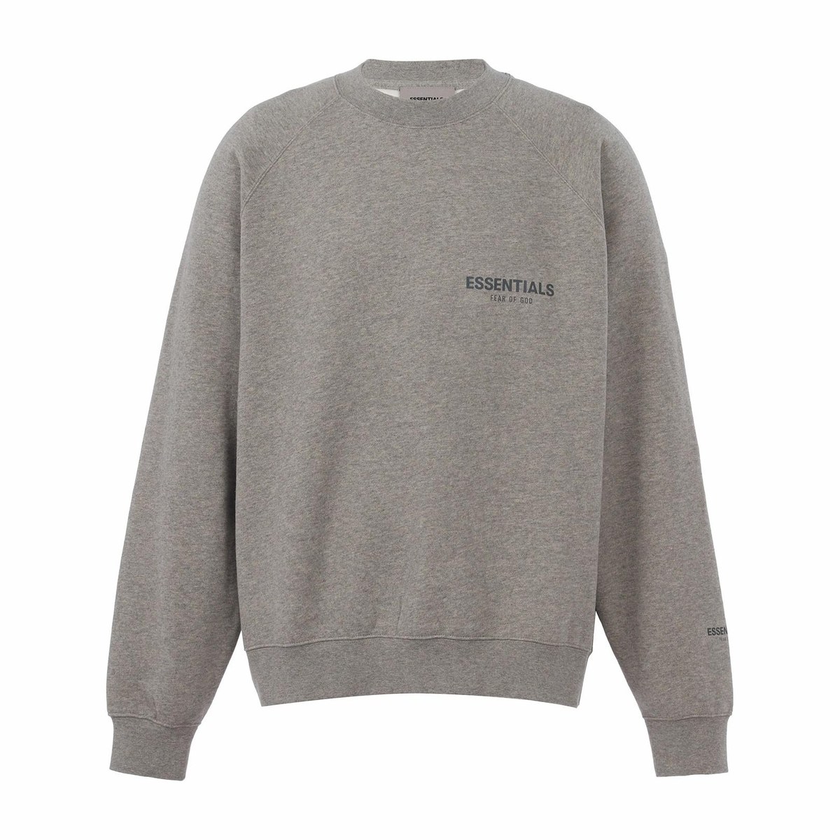 Fear of God Essentials FW21 Pullover Crewneck Dark Heather Oatmeal