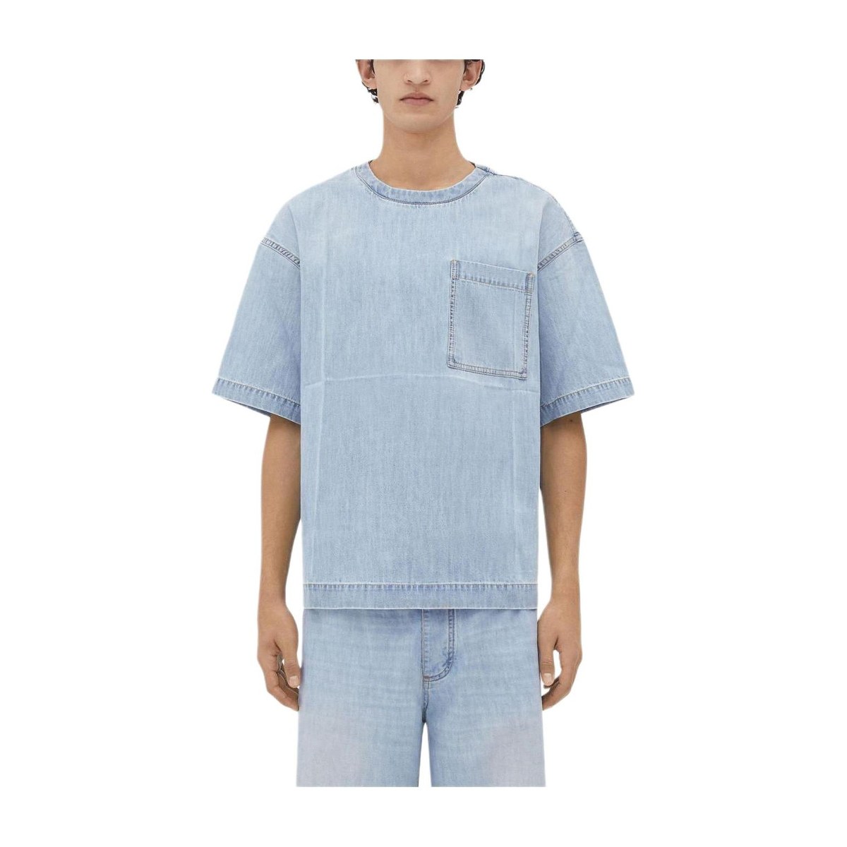 Bottega Veneta FW23 Light Bleached Denim T-Shirt T