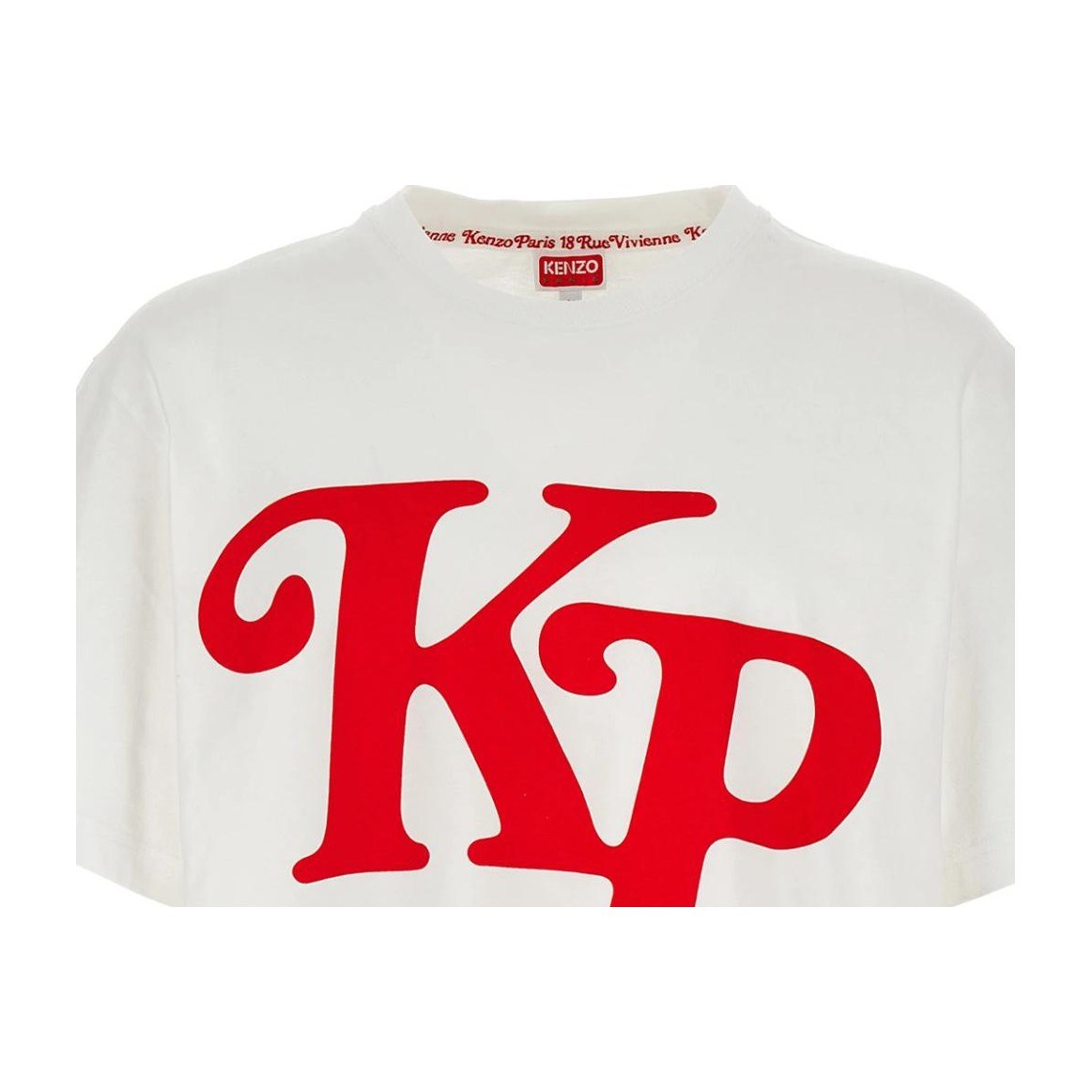 KENZO Letter Crew Neck T-Shirt White