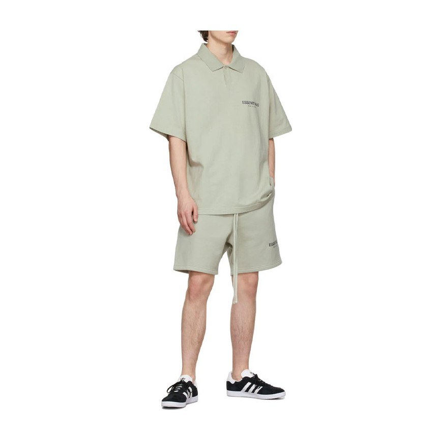 Fear of God Essentials Jersey Polo Green/Concrete