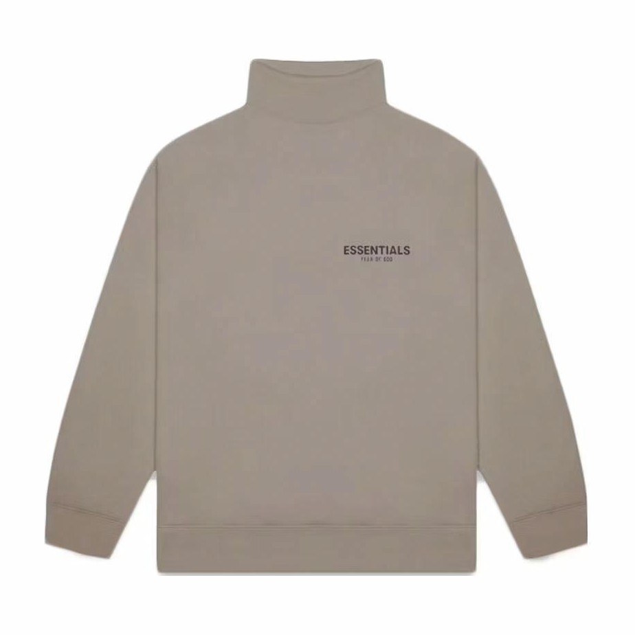 Fear of God Essentials Sage Mock Neck Sweatshirt Taupe