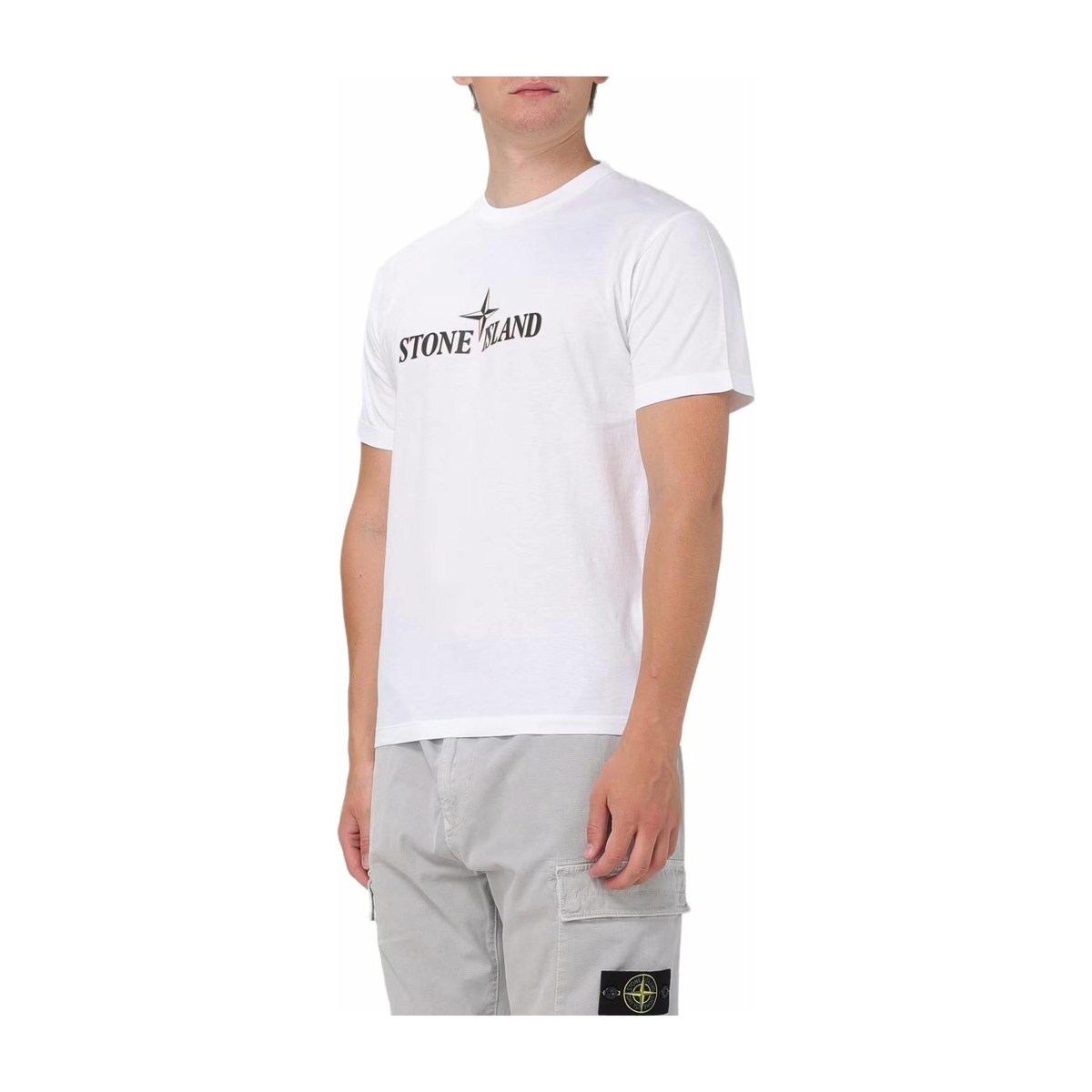 Stone Island FW24 Logo Crewneck T-Shirt White