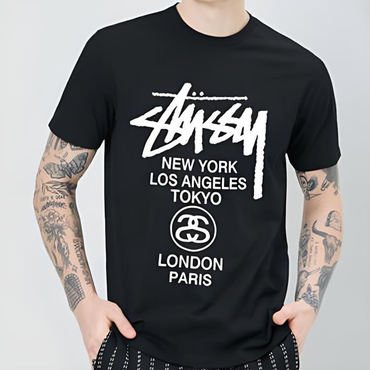 Stussy World Tour Tee Black