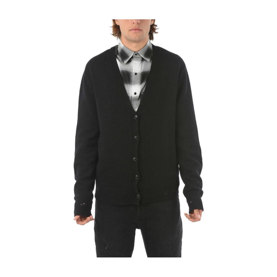 AMIRI V-Neck Knit Sweater Black