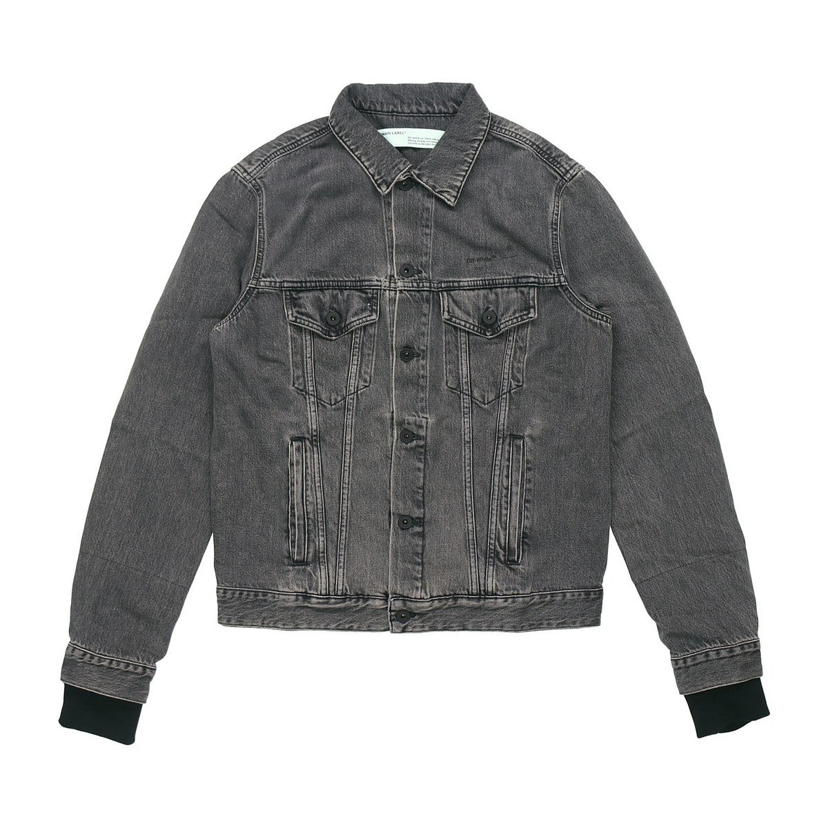 OFF-WHITE SS19 Classic Arrow Print Denim Jacket