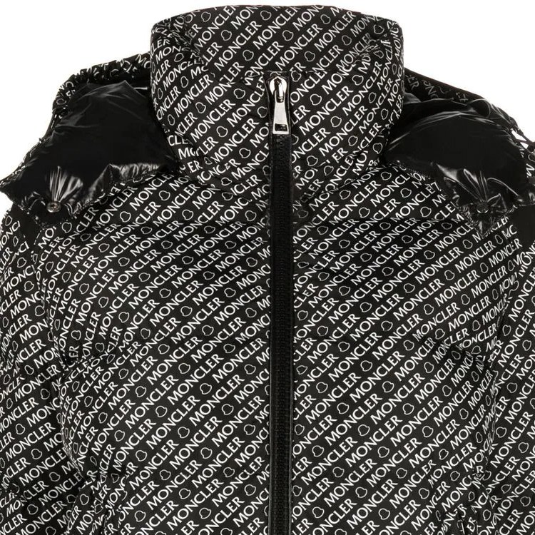 Moncler SS22 Logo Puffer Jacket Black