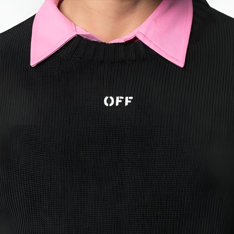 OFF-WHITE SS21 Logo Crewneck Sweater Black