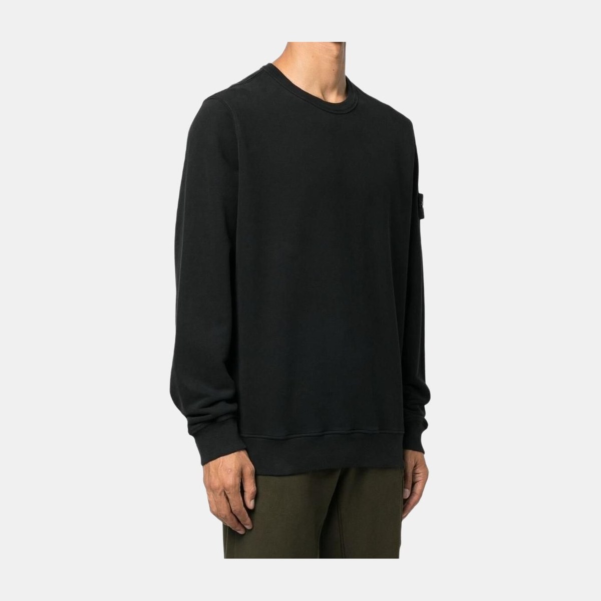 Stone Island FW23 Logo Crewneck Sweater Black