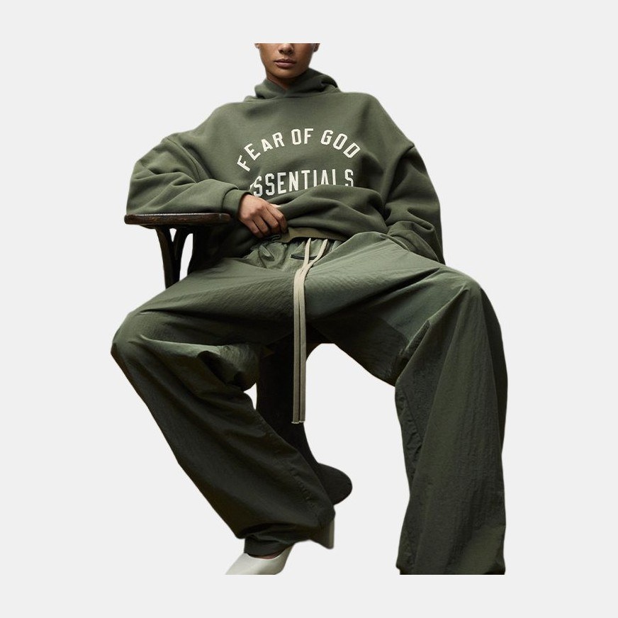 Fear of God Essentials Fleece Hoodie Military