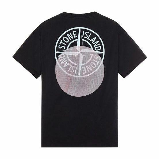 Stone Island Logo Print T-Shirt Black