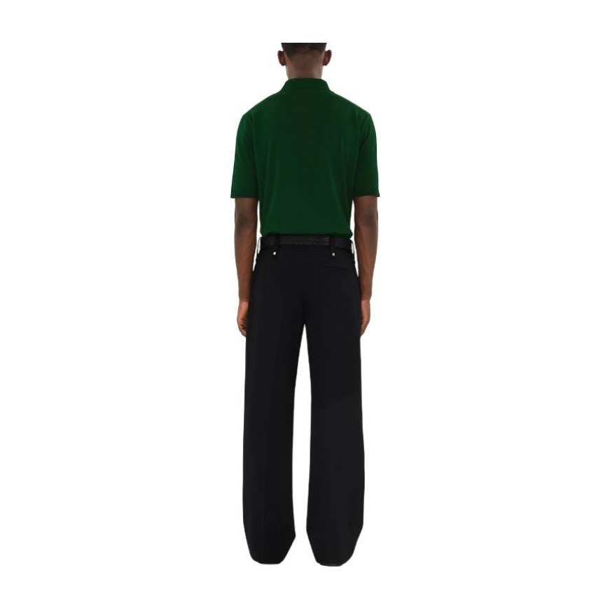 Burberry Colorblock Diamond Knit Polo Shirt Green