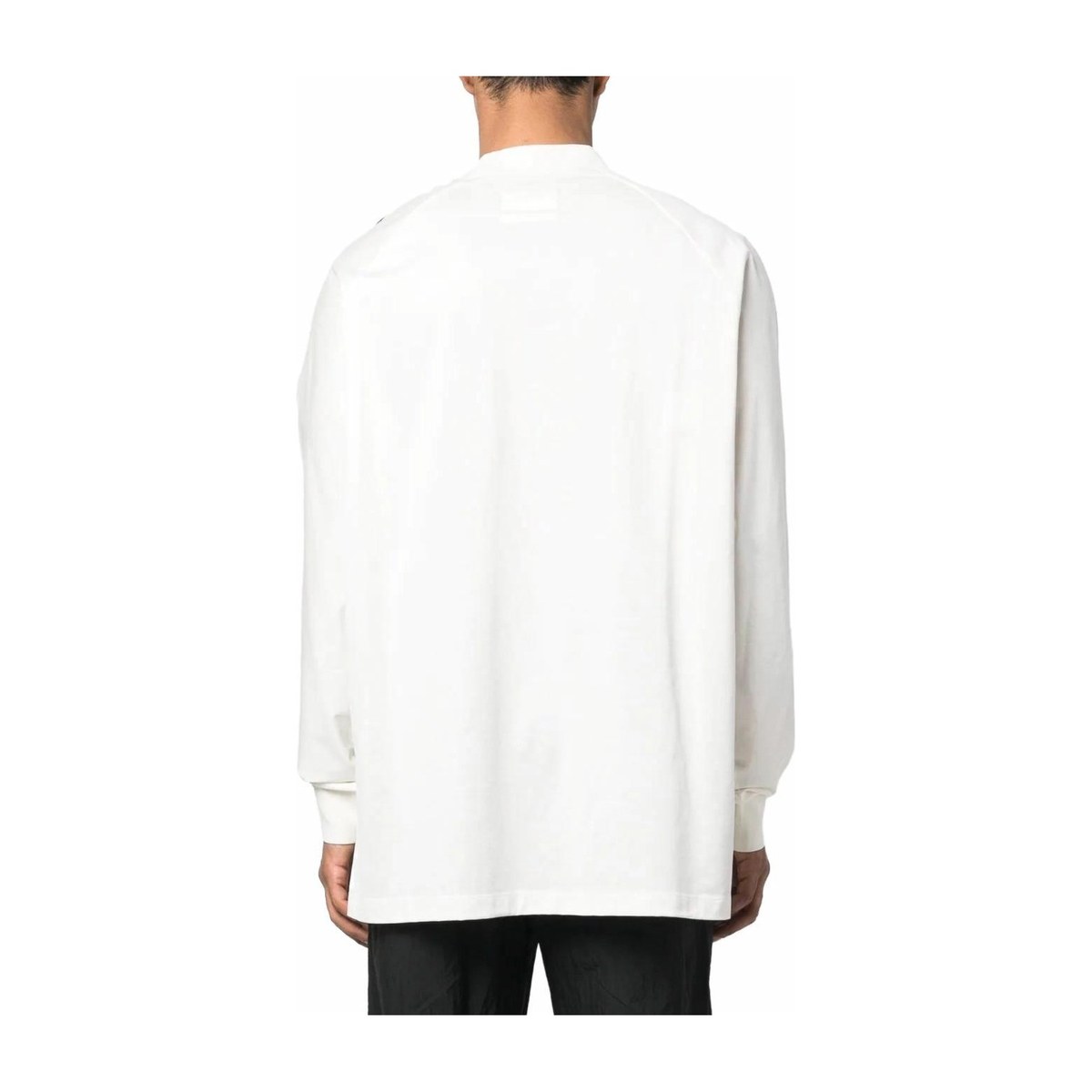 Y-3 Striped Crewneck Long Sleeve Tee White