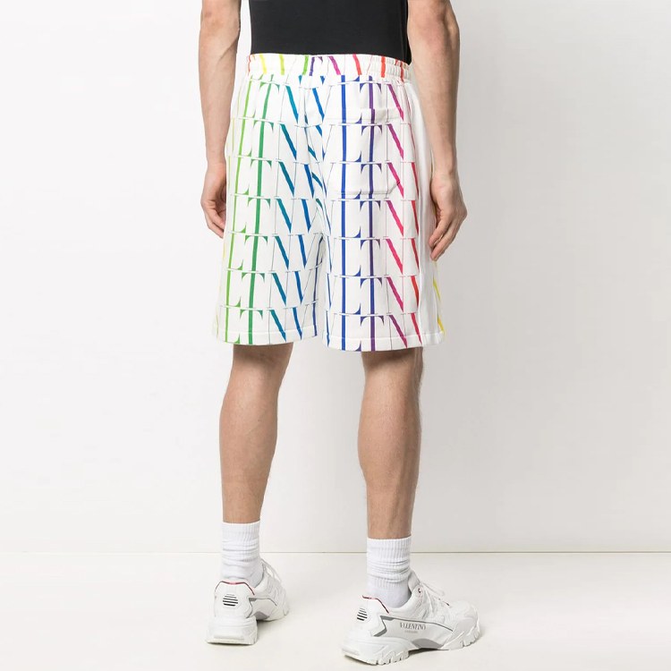 Valentino SS21 Vltn Times Bermuda Shorts White