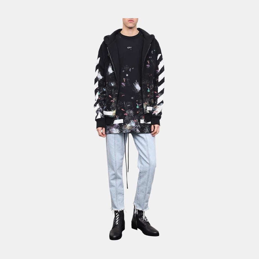 OFF-WHITE Firework Graffiti Arrow Hoodie