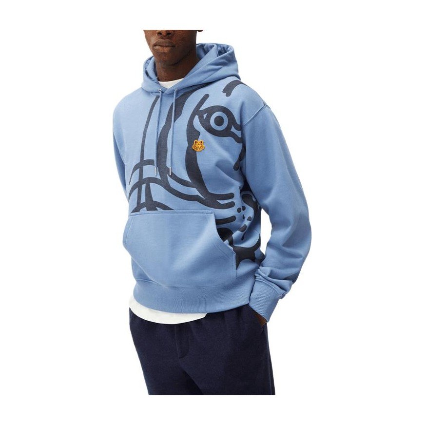 KENZO FW21 Tiger Head Hoodie Blue