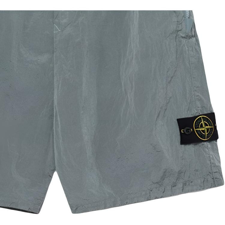 Stone Island SS23 Nylon Logo Shorts Sky Blue