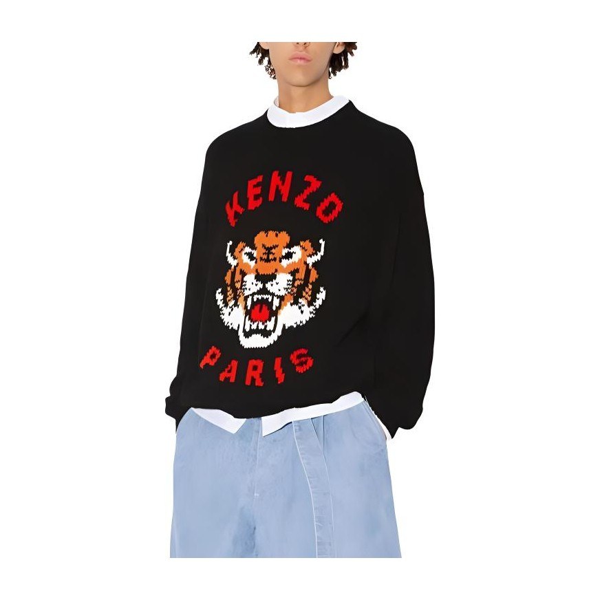 KENZO Animal Crewneck Sweater Black
