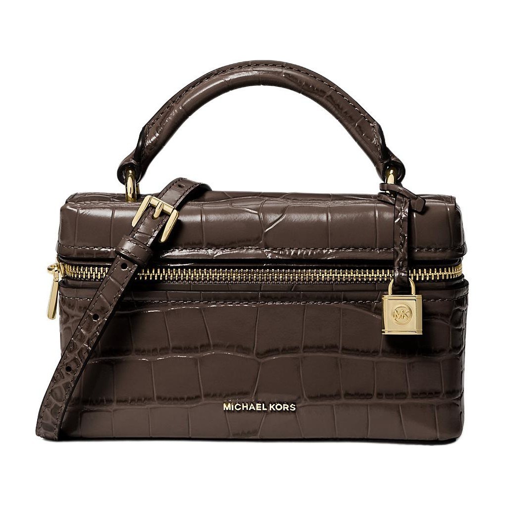 Michael Kors Jana Lock Mini Tote Chocolate