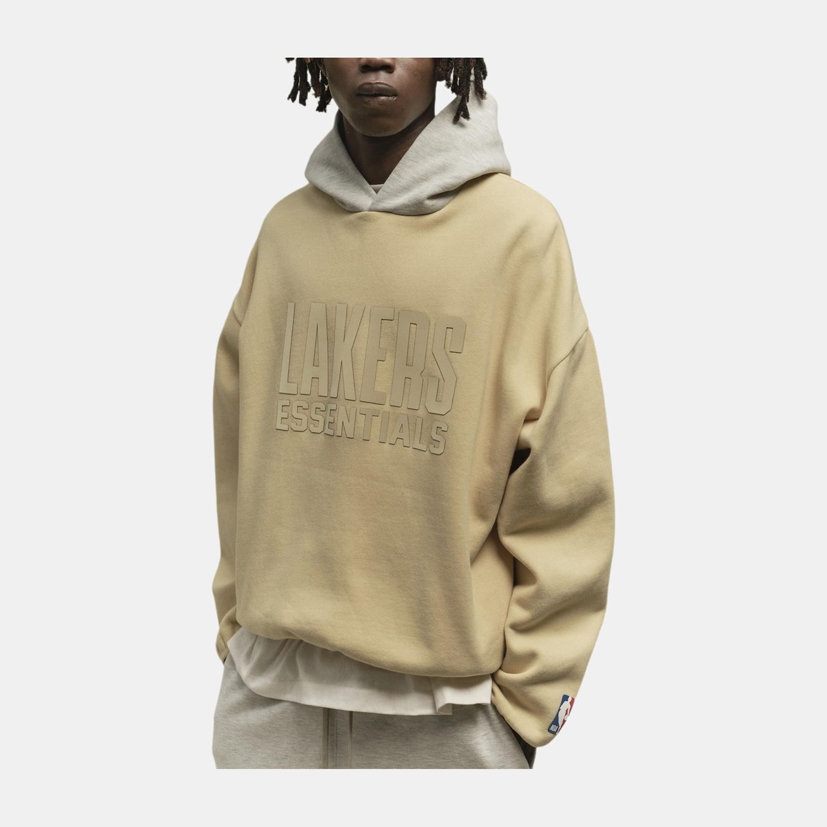 Fear of God Essentials x NBA Pullover Hoodie Light Tuscan