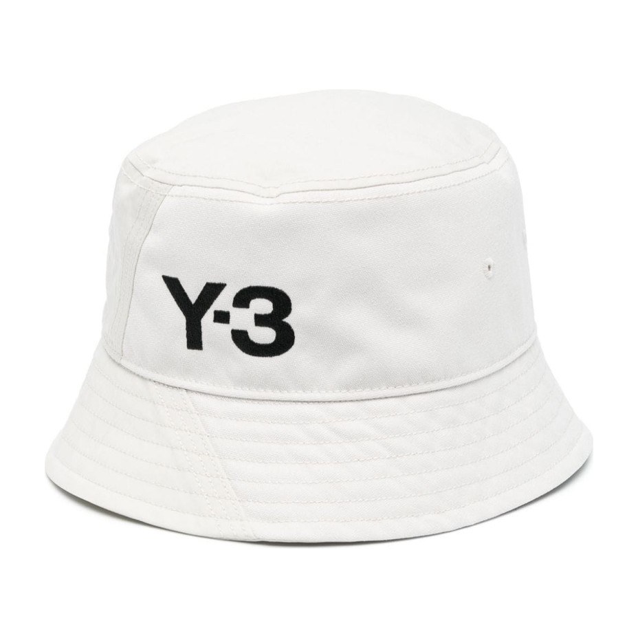 Y-3 Logo Bucket Hat White