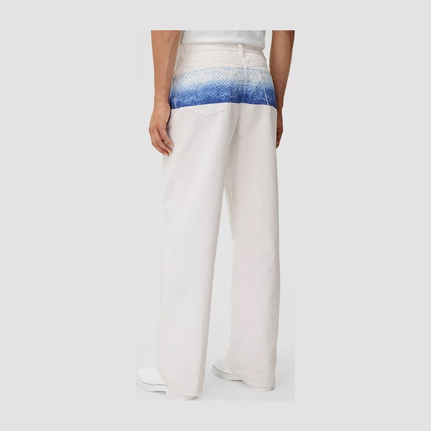 Burberry Mermaid Tail Loose Jeans White