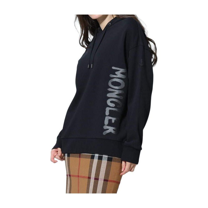 Moncler FW22 Logo Hoodie Black