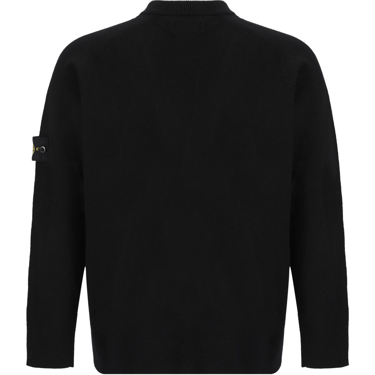 Stone Island V-Neck Cardigan Black