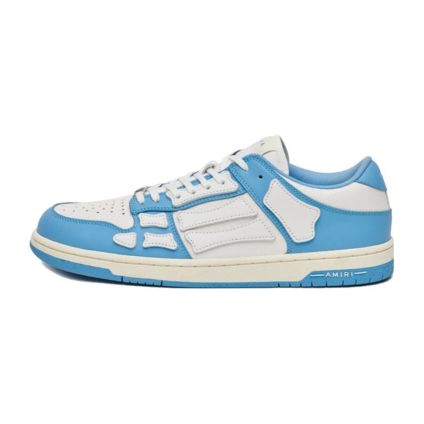 AMIRI Skel-Top Low White Blue