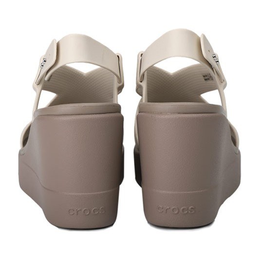 Crocs Brooklyn Wedge Sandal Cement Grey