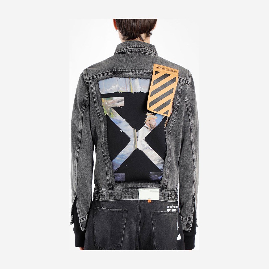 OFF-WHITE SS19 Classic Arrow Print Denim Jacket