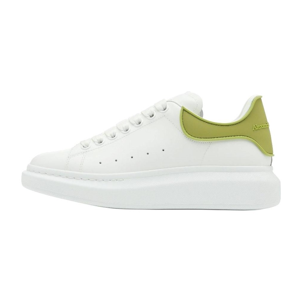 Alexander McQueen Leather Low Top Sneakers White Green
