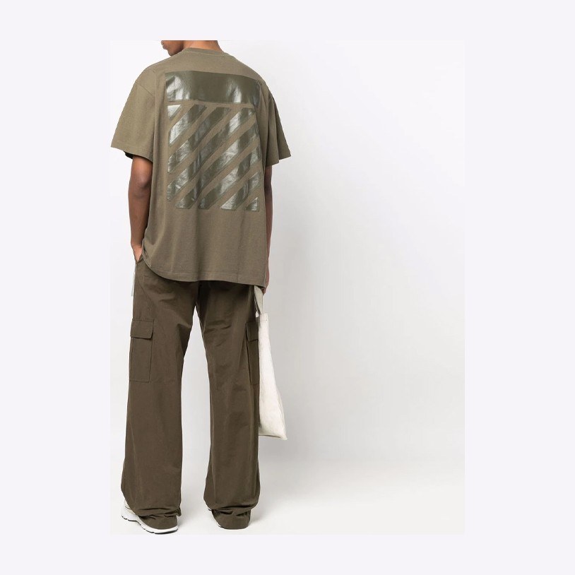 OFF-WHITE Diag Tab Olive