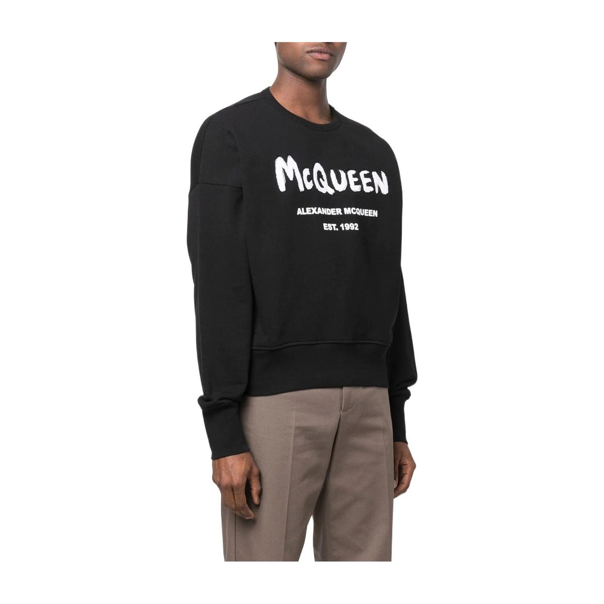 Alexander McQueen SS22 Logo Crewneck Sweatshirt Black