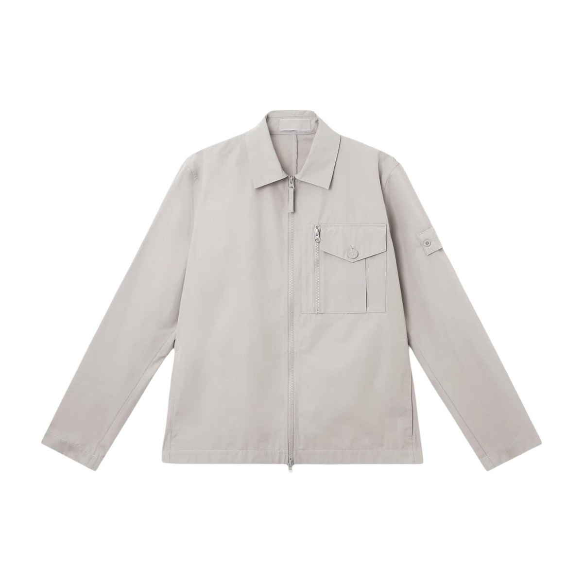 Stone Island Long Sleeve Jacket Gray White