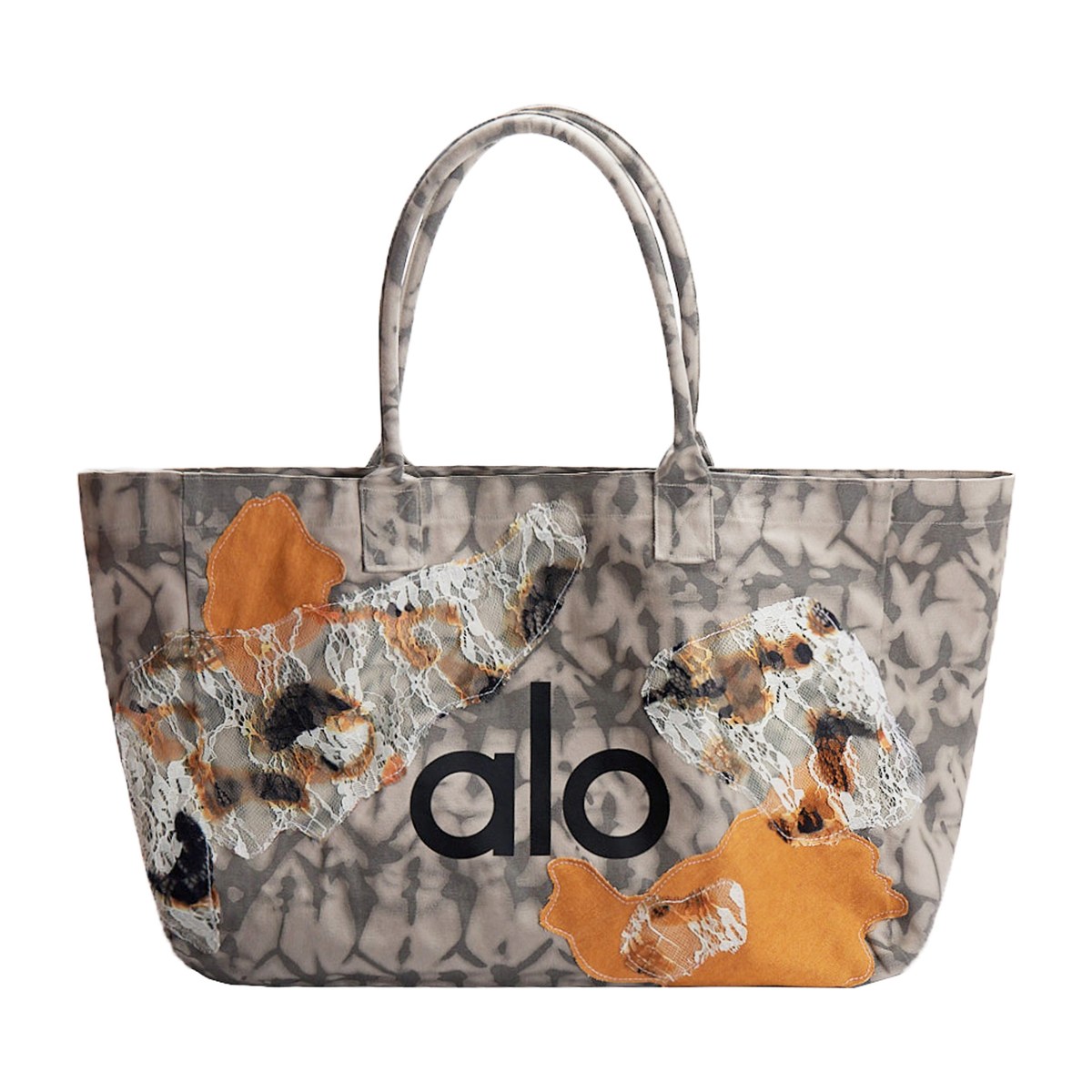 alo yoga Vintage Tote Bag Large Gray Yellow