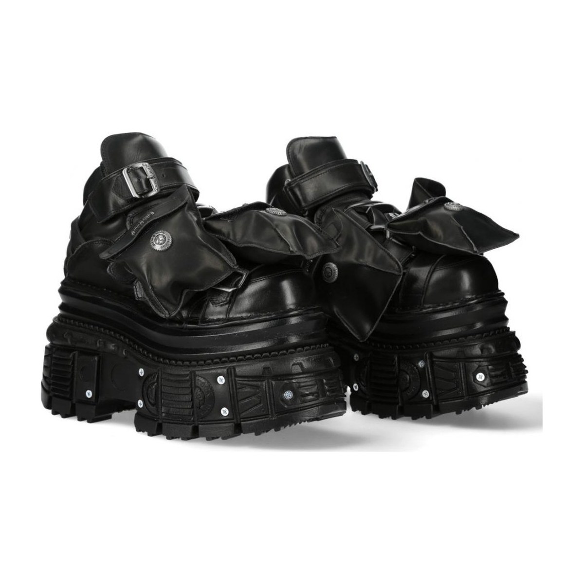 New Rock Short Boots 10cm Black