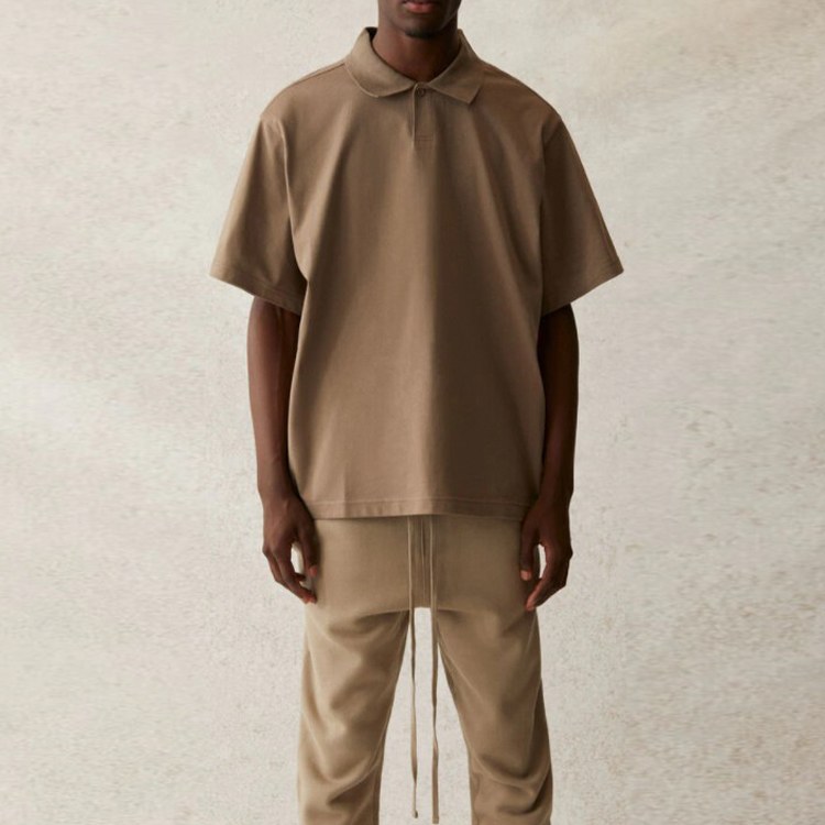 Fear of God Essentials SS21 Short Sleeve Polo Taupe