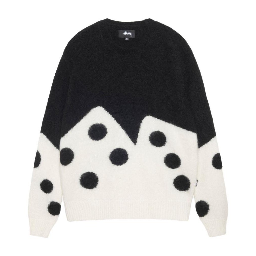 Stussy FW23 Dice Fuzzy Crew Sweater