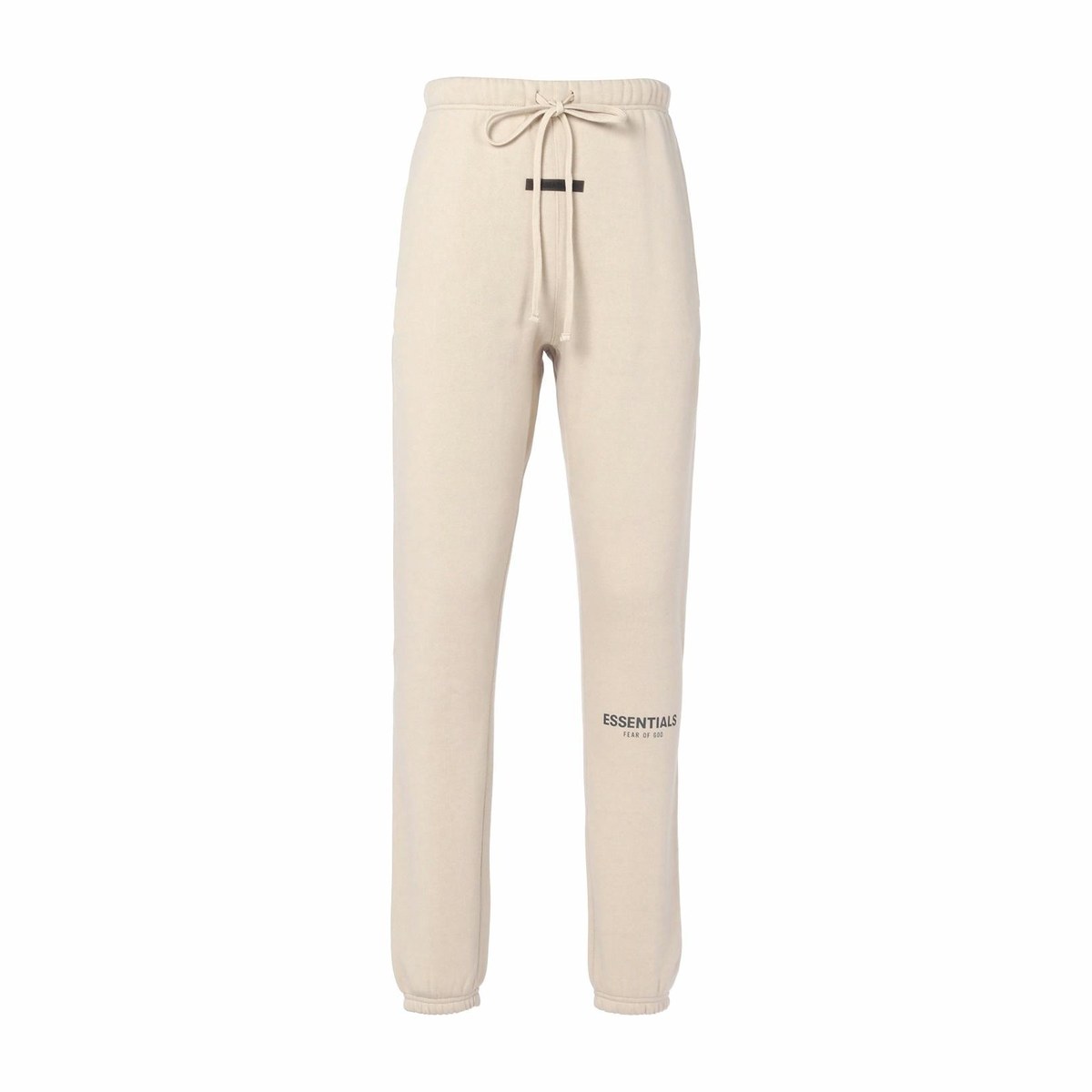 Fear of God Essentials FW21 Fleece Lounge Pants BeigeLinen Logo