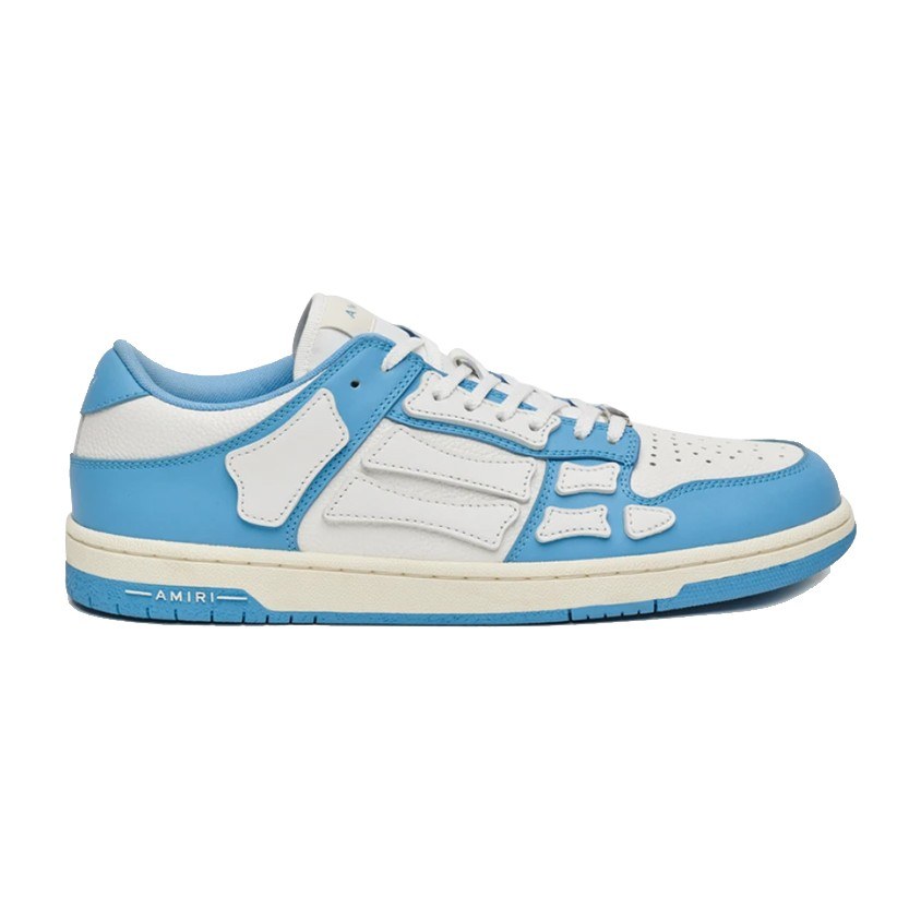 AMIRI Skel-Top Low White Blue