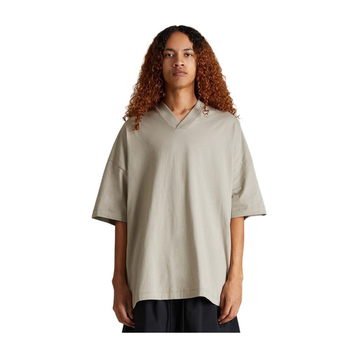 Fear of God Essentials V-Neck Tshirt Seal Grey
