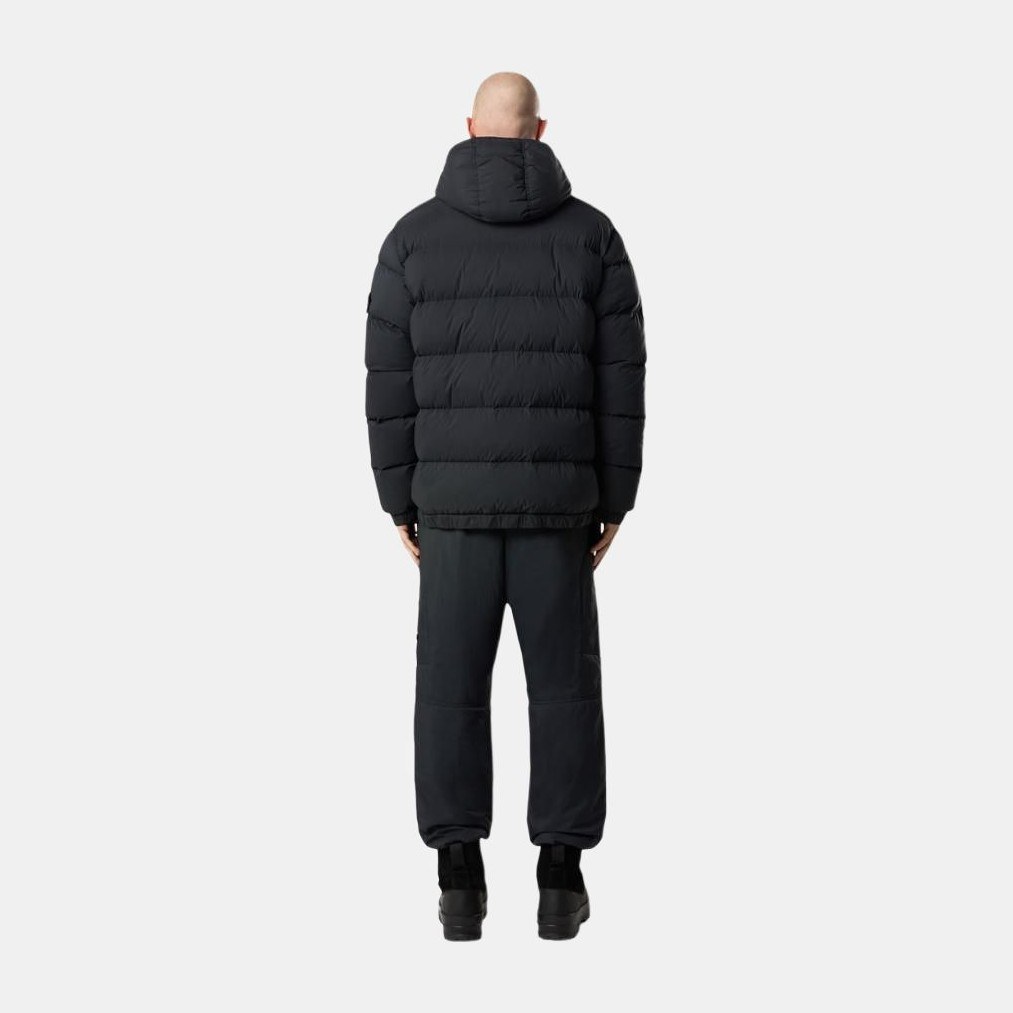 Stone Island Hooded Down Jacket Black