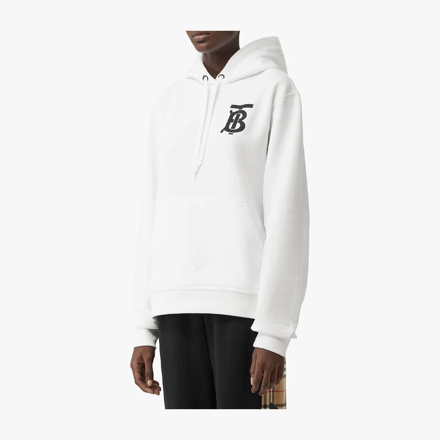 Burberry Classic Logo Hoodie White