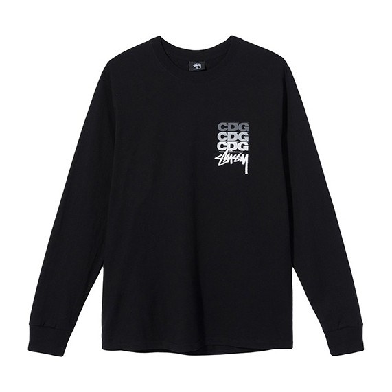 Stussy x CDG 40th Anniversary Logo Long Sleeve Tee